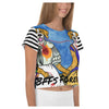 BFFs Forever AOP Stretch Fabric Women's Crop Top Shirt