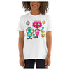 Robot Family Colored Printed Unisex T-Shirt