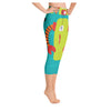 Maizie Robot Colorful Print Women's Yoga Capris Legging