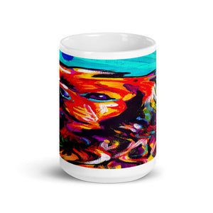 Princessa Microwave Safe Colorful Printed Mug, 15 oz