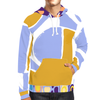 Abstract Blue Unisex Pullover Hoody with Kangaroo Pocket