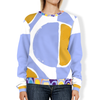 Abstract Blue French Terry Crew Neck Unisex Sweatshirt