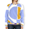 Abstract Blue French Terry Crew Neck Unisex Sweatshirt