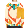 Abstract Orange Unisex Pullover Hoody with Kangaroo Pocket