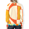 Abstract Orange French Terry Crew Neck Unisex Sweatshirt