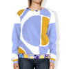 Abstract Blue French Terry Crew Neck Unisex Sweatshirt