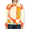 Abstract Orange French Terry Crew Neck Unisex Sweatshirt