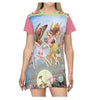 Summer Solstice Colorful Printed Women's T-shirt Dress