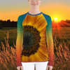 Sunflower Dayz Brightly Colored Printed Women's Rash Guard