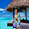 Tahiti Girl Calypso All-Over Printed Unisex Sweatshirt