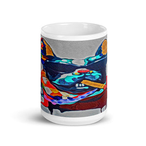 The Hipster Microwave Safe Colorful Printed Mug, 15 oz