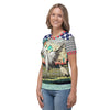 Two Cranes Fabric Super T-Shirt with Printed Colorful Design