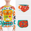 Wendy Robot Brightly Colored Printed Women's Rash Guard