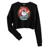 Misato Kitty Dropped Shoulder Cut Women's Crop Sweatshirt