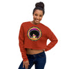 Afro Queen Dropped Shoulder Cut Women's Crop Sweatshirt