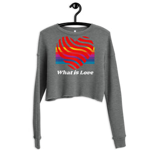 What is Love Dropped Shoulder Cut Women's Crop Sweatshirt
