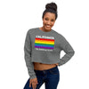 Rainbow State California Crew Neck Women's Crop Sweatshirt