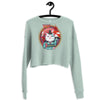 Misato Kitty Dropped Shoulder Cut Women's Crop Sweatshirt