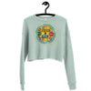 Peace & Love Dropped Shoulder Cut Women's Crop Sweatshirt