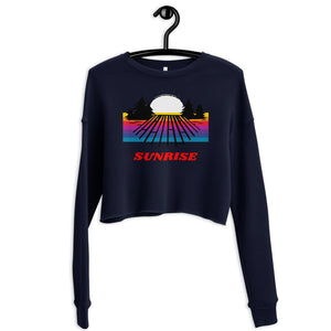 Sunrise Daybreak Dropped Shoulder Cut Women's Crop Sweatshirt