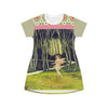 Woodland Fairy Colorful Printed Women's T-shirt Dress